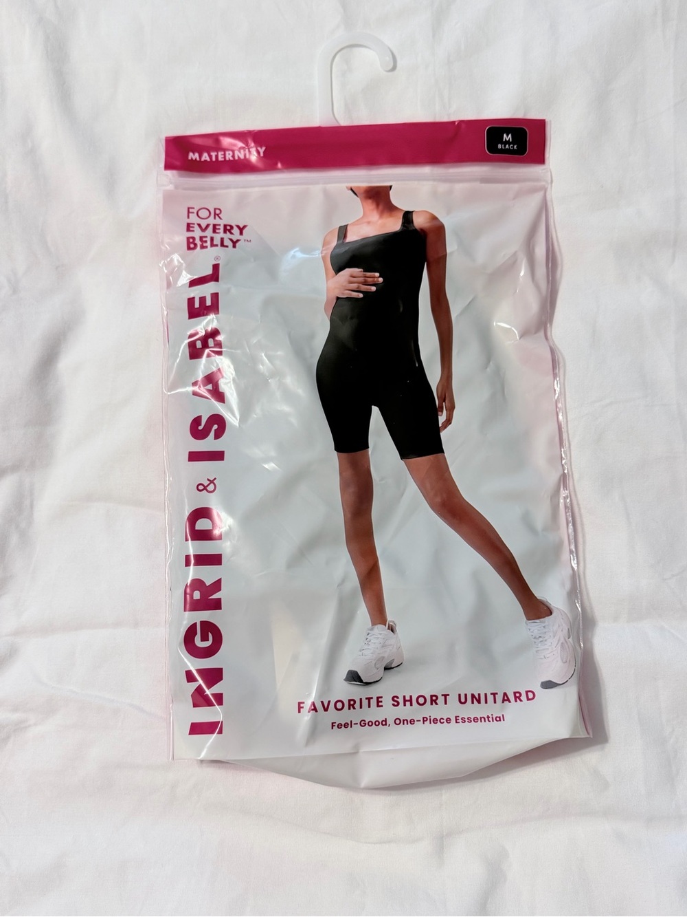 Ingrid & Isabel Black Short Maternity Unitard